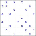 Судоку 9х9 #2056 трудный