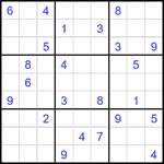 Судоку 9х9 #2057 трудный