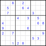 Судоку 9х9 #2058 трудный
