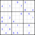 Судоку 9х9 #2059 трудный