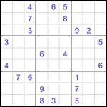 Судоку 9х9 #2060 трудный