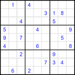Судоку 9х9 #2061 трудный