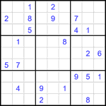 Судоку 9х9 #2062 трудный