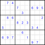 Судоку 9х9 #2063 трудный