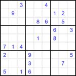Судоку 9х9 #2064 трудный