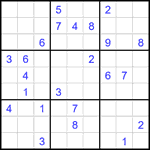 Судоку 9х9 #2065 трудный