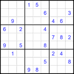 Судоку 9х9 #2067 трудный