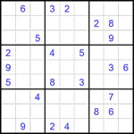 Судоку 9х9 #2068 трудный