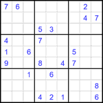 Судоку 9х9 #2069 трудный