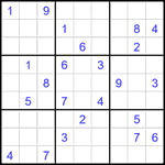 Судоку 9х9 #2071 трудный