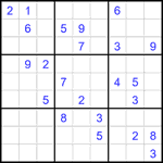 Судоку 9х9 #2072 трудный