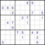 Судоку 9х9 #2074 трудный