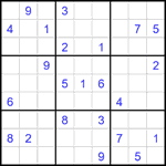 Судоку 9х9 #2077 трудный