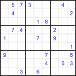 Судоку 9х9 #2078 трудный