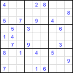 Судоку 9х9 #2016 очень трудный