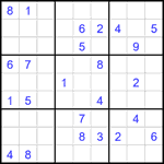 Судоку 9х9 #2036 очень трудный Судоку 9х9 #2036 очень трудный
