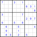 Судоку 9х9 #2038 очень трудный