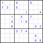 Судоку 9х9 #2039 очень трудный