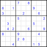 Судоку 9х9 #2040 очень трудный