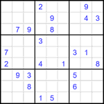 Судоку 9х9 #2041 очень трудный
