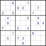 Судоку 9х9 #2042 очень трудный