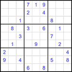 Судоку 9х9 #2047 очень трудный