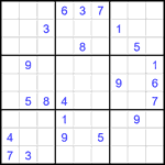 Судоку 9х9 #2050 очень трудный