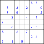 Судоку 9х9 #2052 очень трудный