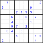 Судоку 9х9 #2053 очень трудный