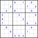 Судоку 9х9 #2057 очень трудный