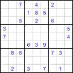Судоку 9х9 #2058 очень трудный