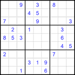 Судоку 9х9 #2059 очень трудный