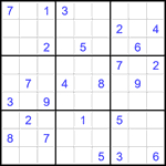 Судоку 9х9 #2060 очень трудный
