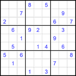 Судоку 9х9 #2061 очень трудный