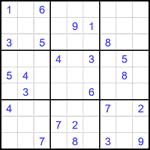 Судоку 9х9 #2062 очень трудный