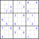 Судоку 9х9 #2064 очень трудный
