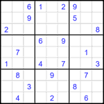 Судоку 9х9 #2066 очень трудный