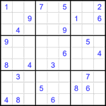 Судоку 9х9 #2067 очень трудный