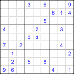 Судоку 9х9 #2068 очень трудный