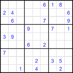 Судоку 9х9 #2070 очень трудный