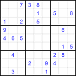 Судоку 9х9 #2071 очень трудный
