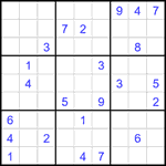 Судоку 9х9 #2072 очень трудный