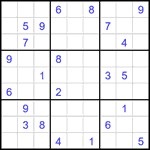 Судоку 9х9 #2073 очень трудный