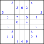 Судоку 9х9 #2074 очень трудный