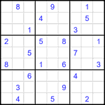 Судоку 9х9 #2075 очень трудный
