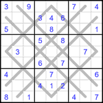 Судоку-аргайл 9х9 #7 средний