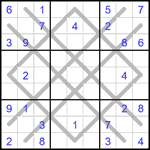 Судоку-аргайл 9х9 #11 средний