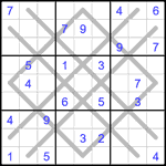 Судоку-аргайл 9х9 #25 средний