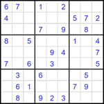Судоку 9х9 #2124 легкий
