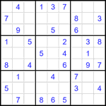 Судоку 9х9 #2142 легкий